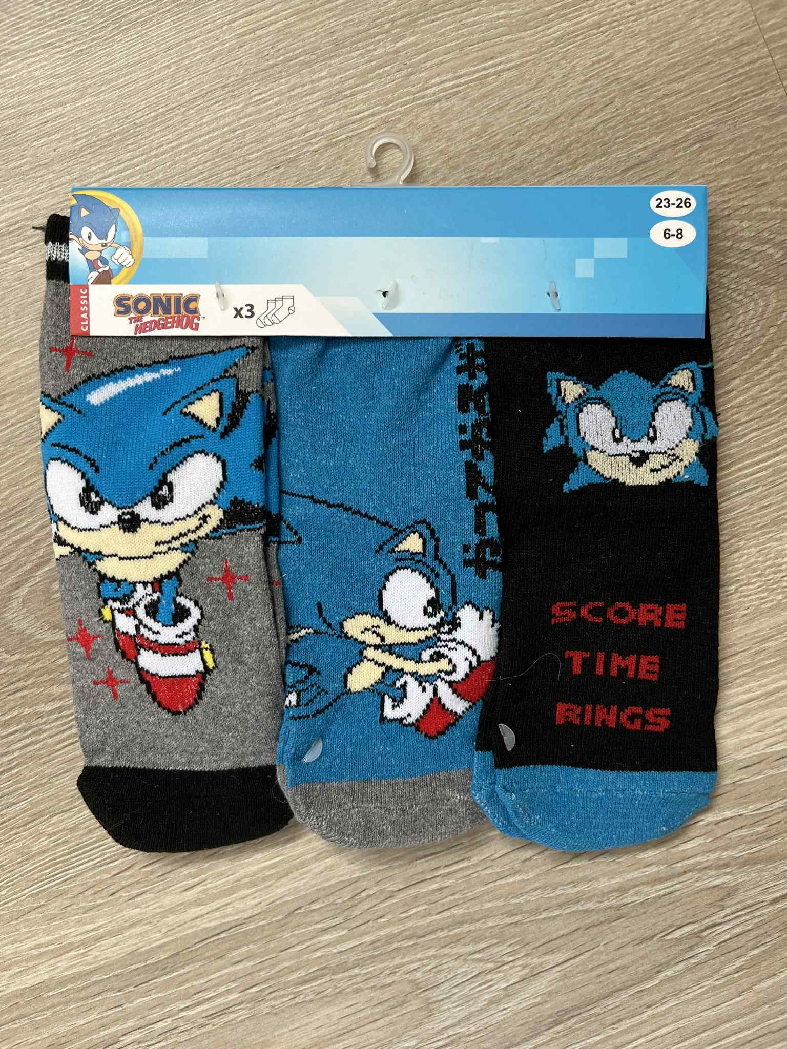 3 pack sonic strømper