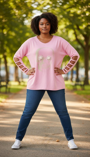 flot rosa bluse fra little iTALY.