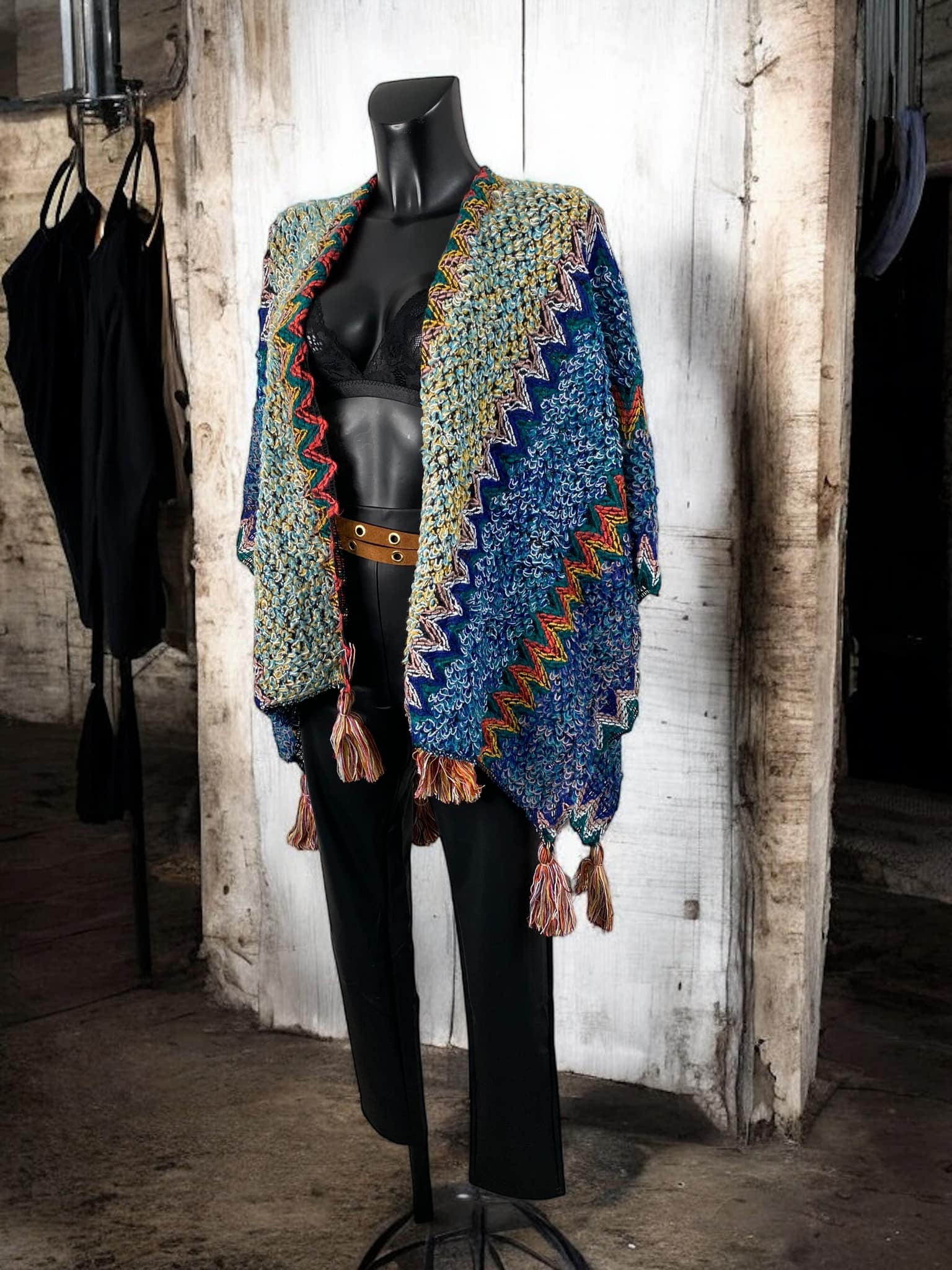 flotte poncho/sjaler i 3 farver.