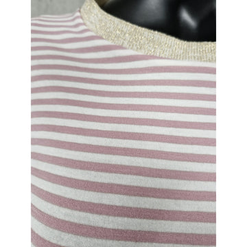 flot basic bluse i rosa/hvid fra vanting.