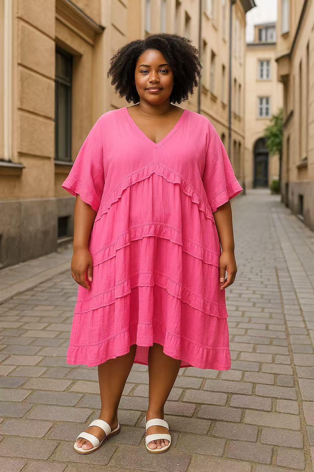 super sød pink sommer kjole fra little italy.