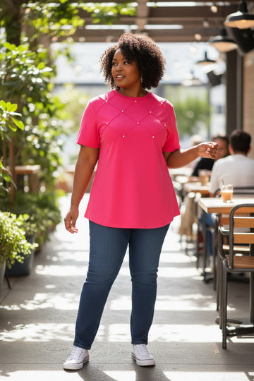flot pink tunika/top fra little italy