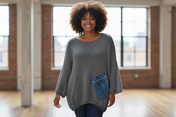 super  flotte strik/denim bluser i 3 farver fra sexy woman