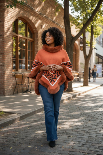 flot pels poncho fra little italy.