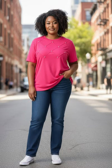 flot pink tunika/top fra little italy