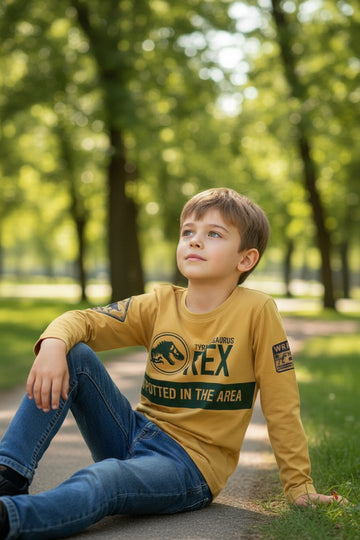 flot basic karry farvet bluse fra jurassic world