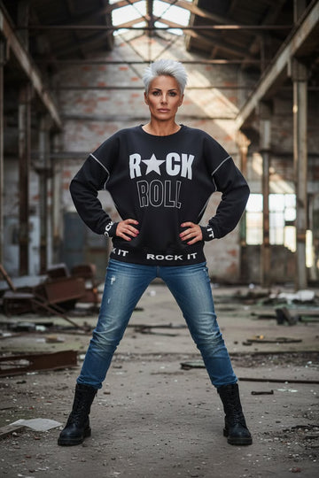super flot sort sweatshirt