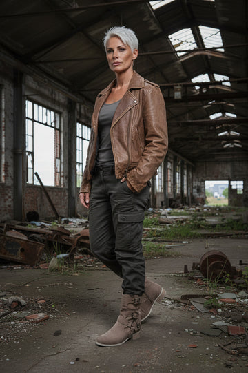 sandfarvet ruskind støvle str 40