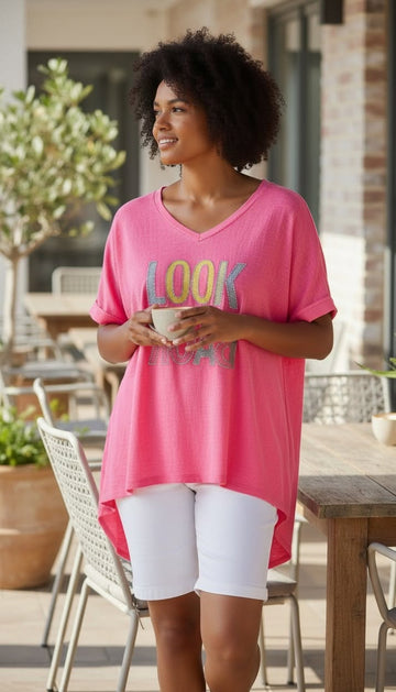 flot pink tunika fra little italy.
