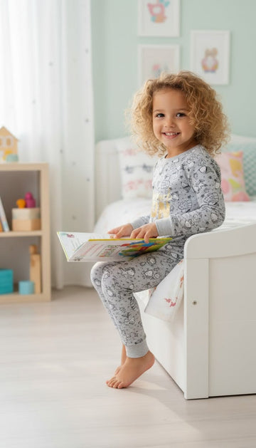 flot pyjamas sæt str 110/116 fra nuser.