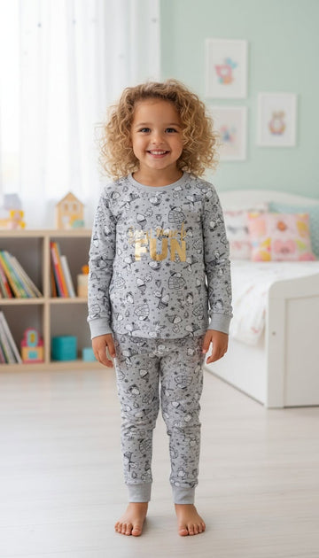 flot pyjamas sæt str 110/116 fra nuser.
