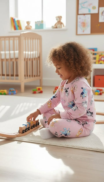 lyserød bluey pyjamas str 86/92