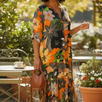 flot maxi sommer kjole fra little italy.