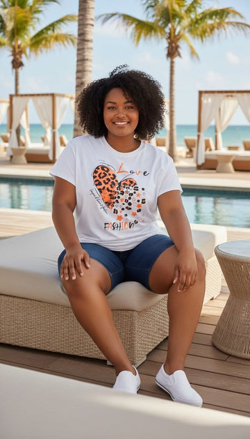 flot hvid t-shirt med print