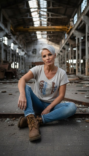 flot sand farvet t-shirt med print