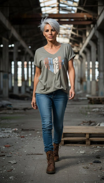 flot army farvet efterårs t-shirt med print