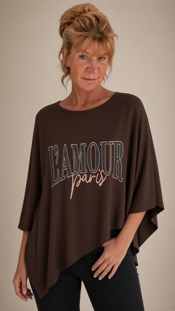 flotte bomulds poncho i 4 farver.