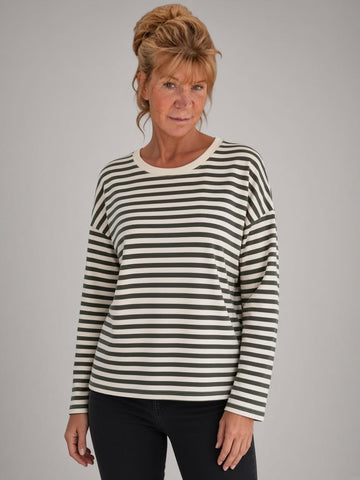 flotte stribet basic bluser i 3 farver.