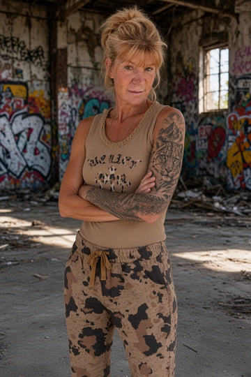 lækker camel/karry tank top