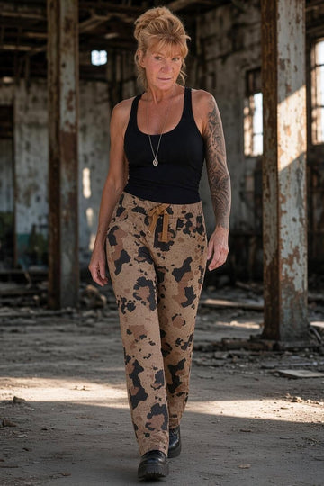 flotte camel/karry camo bukser