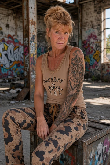 lækker camel/karry tank top