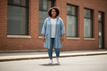 flot denim cardigan /jakke fra little italy