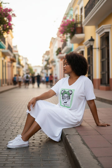 flotte hvide sommer kjoler i 4 farver fra little italy.