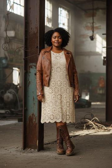 flotte hæklet  kjoler i 2 farver. fra little italy