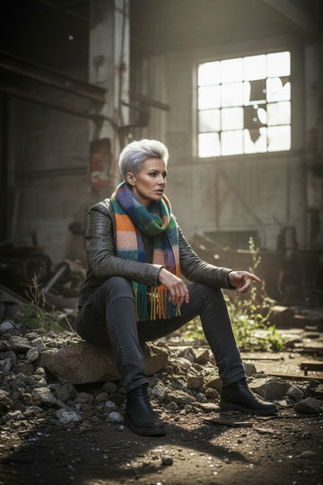 lækker blødt tykt tørklæde fra damernes-magasin.online.