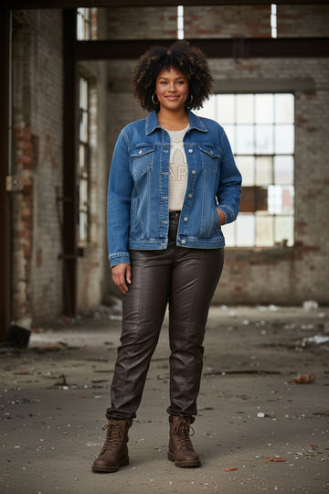 flot denim jakke fra little italy.