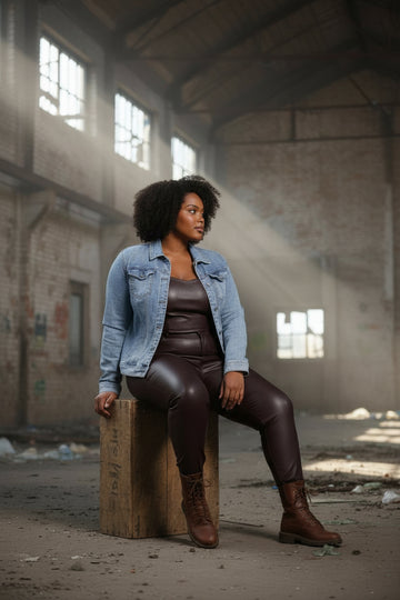 LYSEBLÅ COWBOY JAKKE FRA G-SMACK