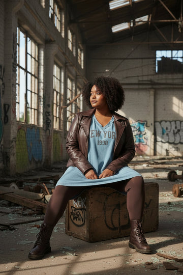 lækker blød denim kjole fra little italy.