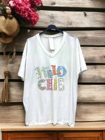 flotte nye wild chic t-shirts i 2 farver str 42-50